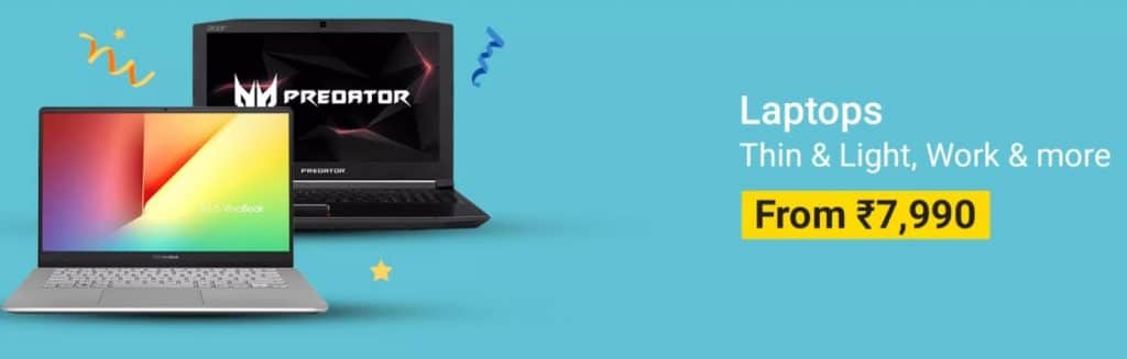 Flipkart sale offer on laptops