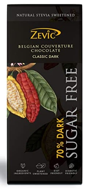 Zevic Belgian Sugar-Free Dark Chocolate
