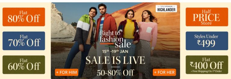 Right to Fashion Sale in January 2022